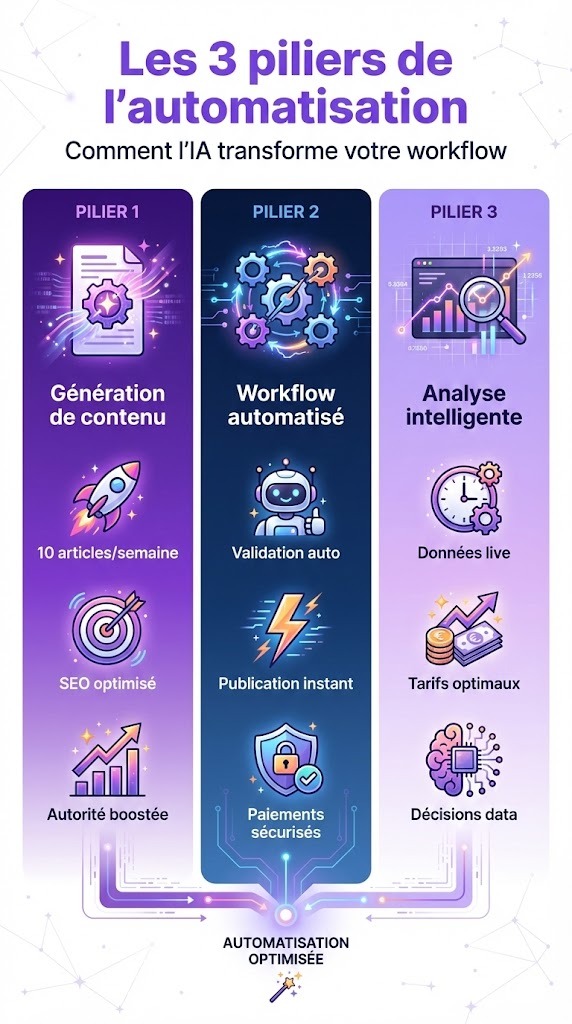 Les trois piliers de l'automatisation de la vente de liens