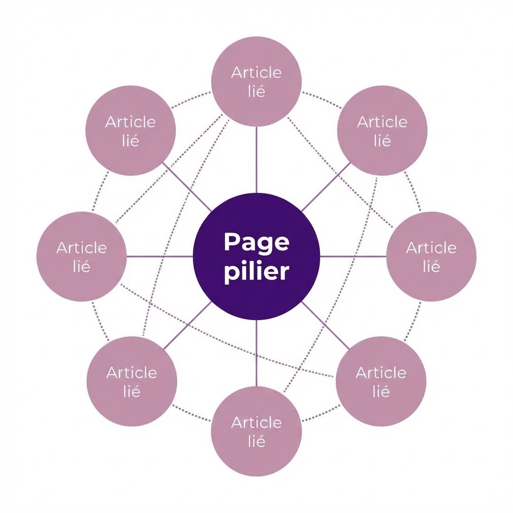 Schéma de maillage interne entre les pages d'un site web