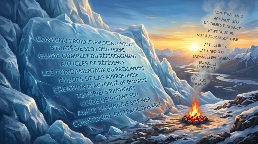 Une représentation d'un contenu froid et d'un contenu chaud